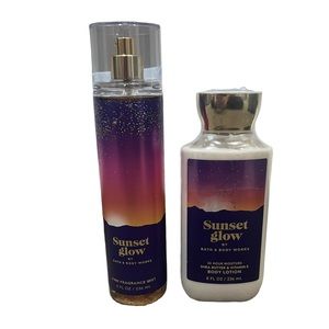 NEW BATH & BODY WORKS SUNSET GLOW BEAUTY BUNDLE DISCONTINUED BODY SPRAY LOTION